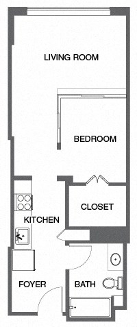 Renovated Jr. 1 Bed, 1 Bath