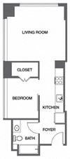 1 Bed, 1 Bath