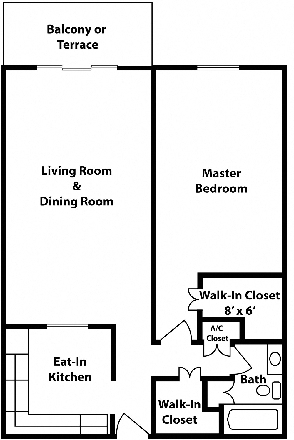 New Classic 1 Bedroom - Belvedere
