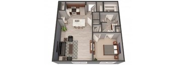 1C Floor Plan |Lofts at Zebulon