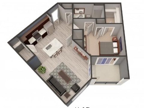 1D Floor Plan |Lofts at Zebulon