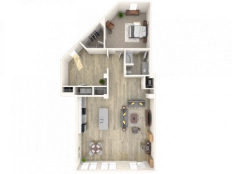 1H Floor Plan at Lofts at Zebulon, Georgia, 31210