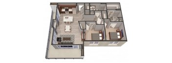 2C Floor Plan |Lofts at Zebulon