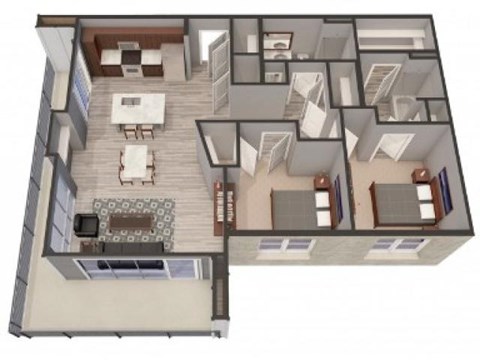 2C Floor Plan |Lofts at Zebulon
