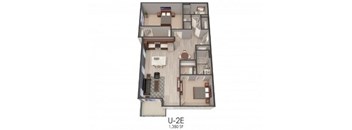 2E Floor Plan |Lofts at Zebulon