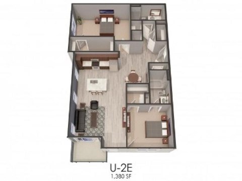 2E Floor Plan |Lofts at Zebulon