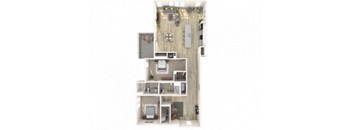 2F Floor Plan at Lofts at Zebulon, Macon, GA, 31210