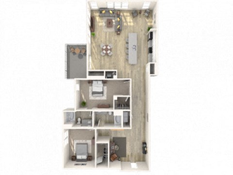 2F Floor Plan at Lofts at Zebulon, Macon, GA, 31210