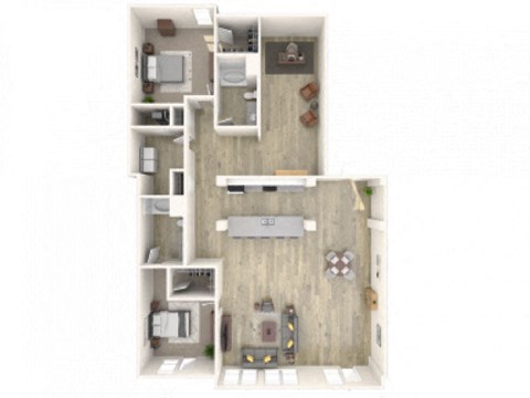 2H Floor Plan at Lofts at Zebulon, Macon
