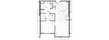 1BR-Accessible Floor Plan| Merc