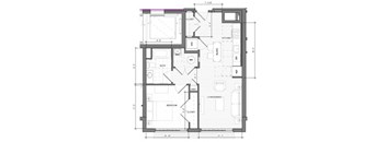 1BR B Floor Plan| Merc