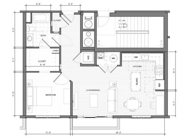 1BR Den Balcony Floor Plan 1BR Den Balcony Floor Plan| Merc