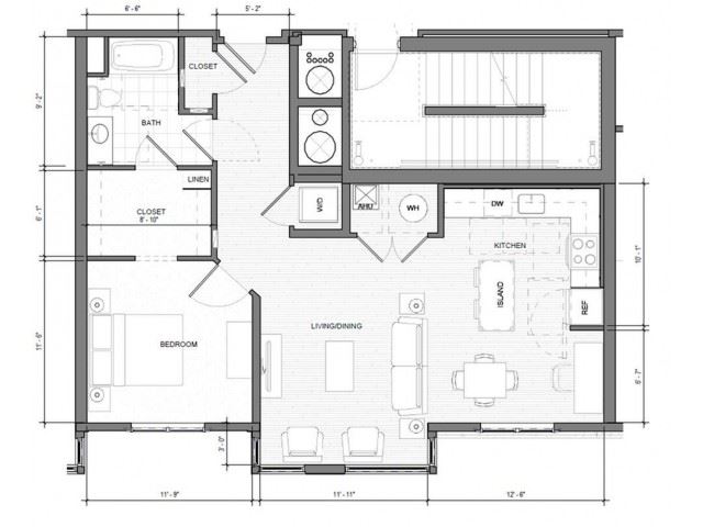 1BR Den Floor Plan 1BR Den Floor Plan| Merc