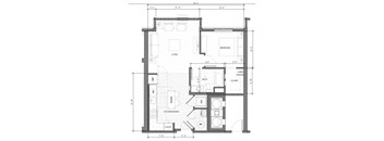 1BR G Floor Plan| Merc