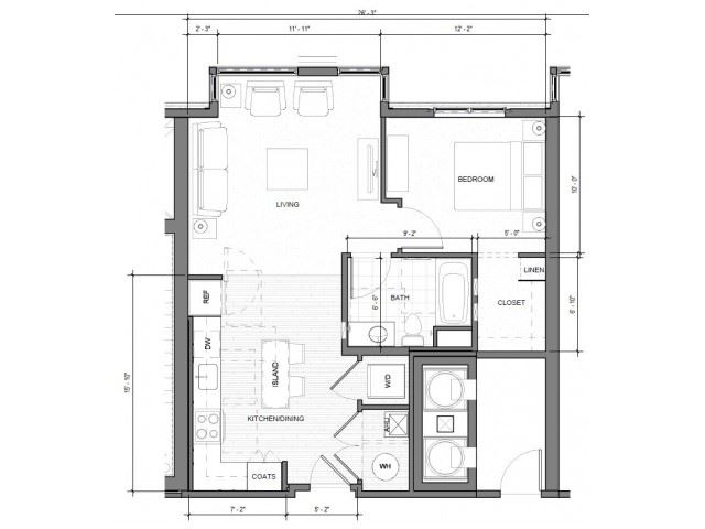 1BR G Floor Plan 1BR G Floor Plan| Merc