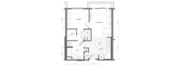 1Bedroom A Floor Plan| Merc