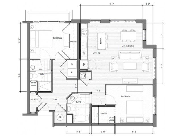 2BR-Corner-A-Balcony Floor Plan 2BR-Corner-A-Balcony Floor Plan | Merc