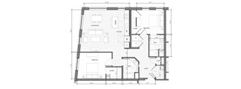 2BR-Corner-B Floor Plan| Merc