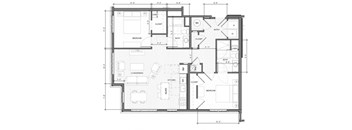 2BR-Corner-C Floor Plan| Merc