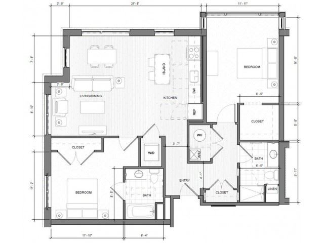 2BR-Corner-F Floor Plan 2BR-Corner-F Floor Plan| Merc