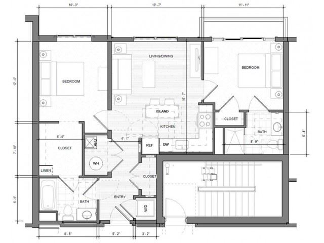 2BR-E-Balcony Floor Plan 2BR-E-Balcony Floor Plan| Merc