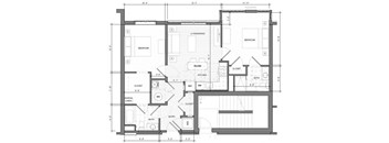 2BR-E1 Floor Plan| Merc