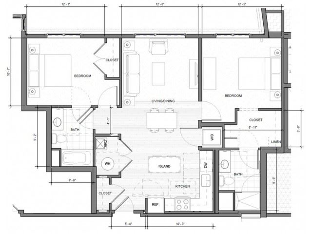 2BR-F Floor Plan 2BR-F Floor Plan| Merc