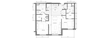 2BR-G Floor Plan| Merc