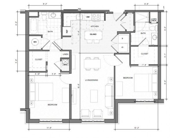 2BR-G Floor Plan 2BR-G Floor Plan| Merc