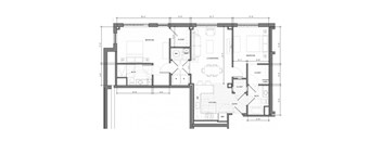 2BR-H-Level-1 Floor Plan| Merc