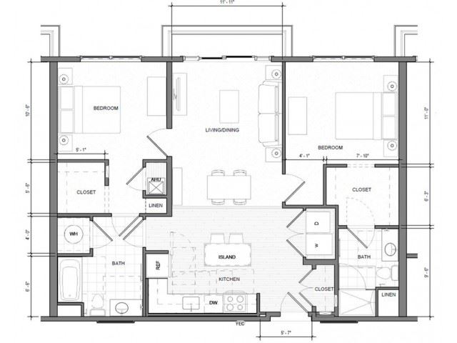 2BR-Standard-Balcony Floor Plan 2BR-Standard-Balcony Floor Plan| Merc