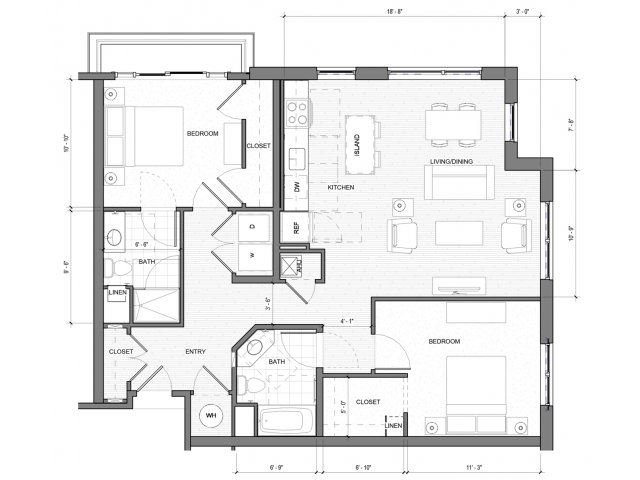 2 Bedroom Floor Plan 2 Bedroom Floor Plan| Merc