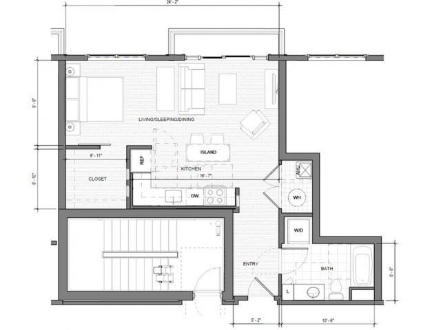 Studio-D-Balcony Floor Plan Studio-D-Balcony Floor Plan| Merc
