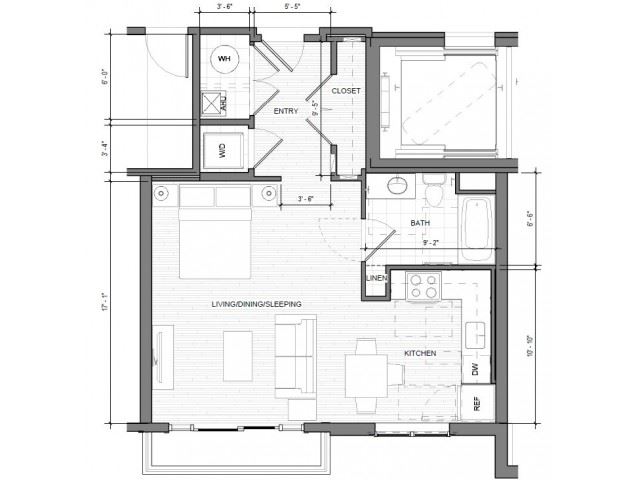 Studio B Balcony Floor Plan Studio B Balcony Floor Plan| Merc