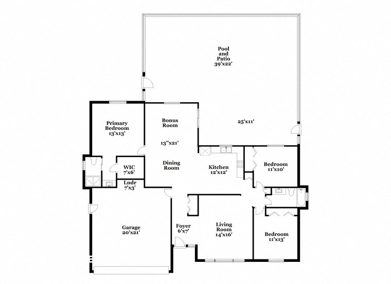 a floor plan of a house with two floors and a garage