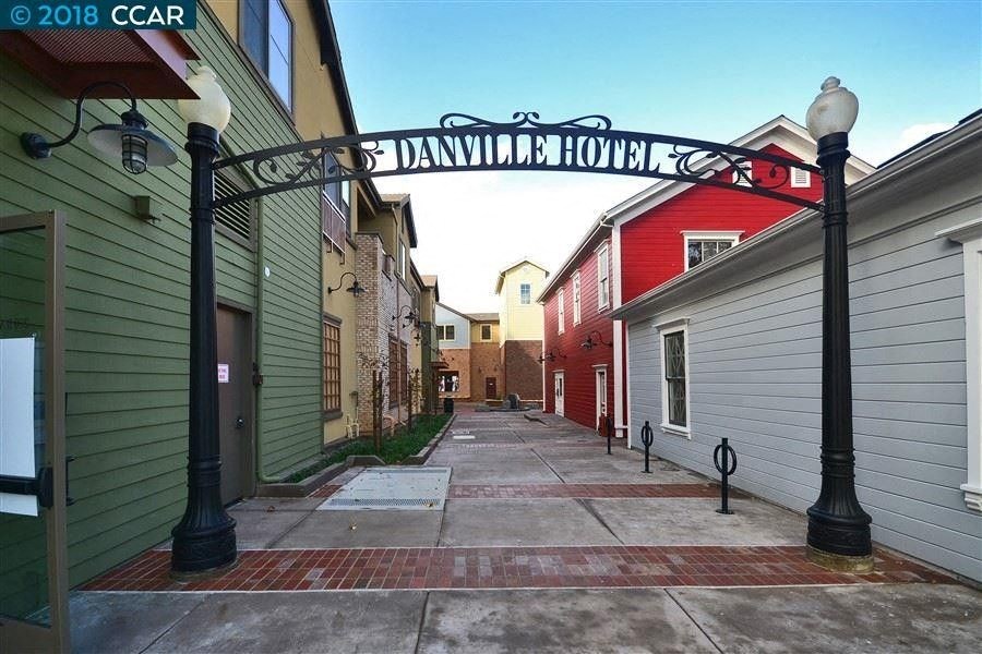A street with a sign that says "Danville" is shown.