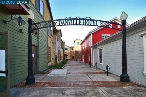 A street with a sign that says "Danville" is shown.