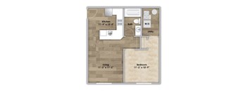 1 Bedroom - First Floor Style 102