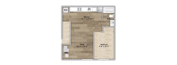 1 Bedroom - Second Floor Style 103