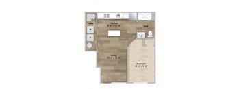 1 Bedroom - First Floor - ADA Modified Style 105