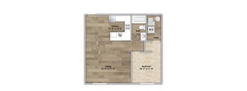 1 Bedroom - Second or Third Floor Style 106