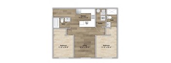 2 Bedroom - Second or Third Floor Style 202