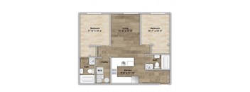 2 Bedroom - Second or Third Floor Style 204