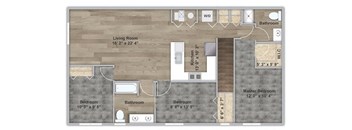 Three Bedroom - Second Floor