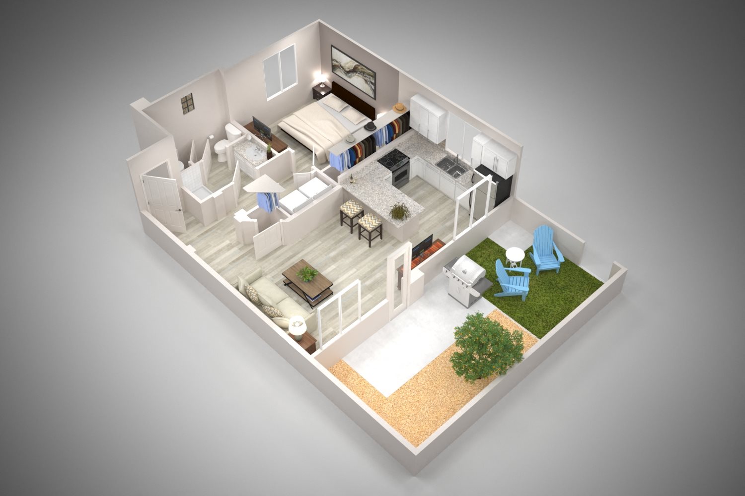 1 Bedroom Floor Plan
