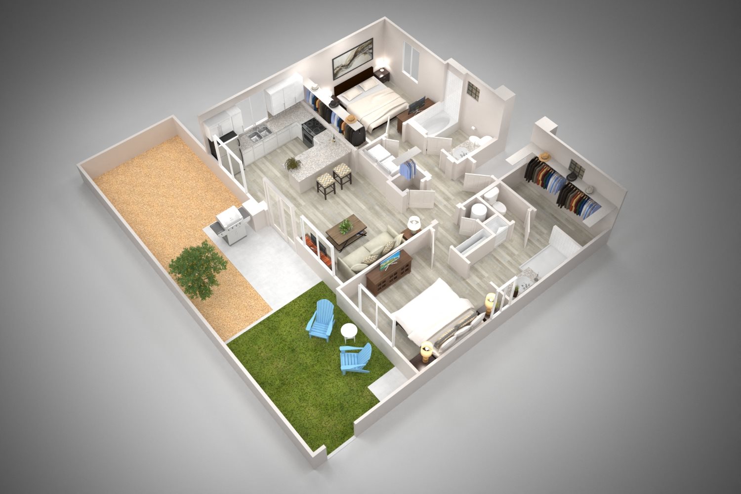 2 Bedroom Floor Plan