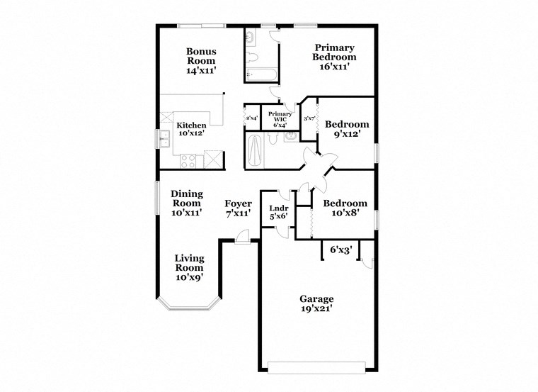 a floor plan of a house with a bedroom and a living room