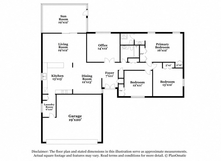 the floor plan and usual dimensions in this diagram are approximate measurements