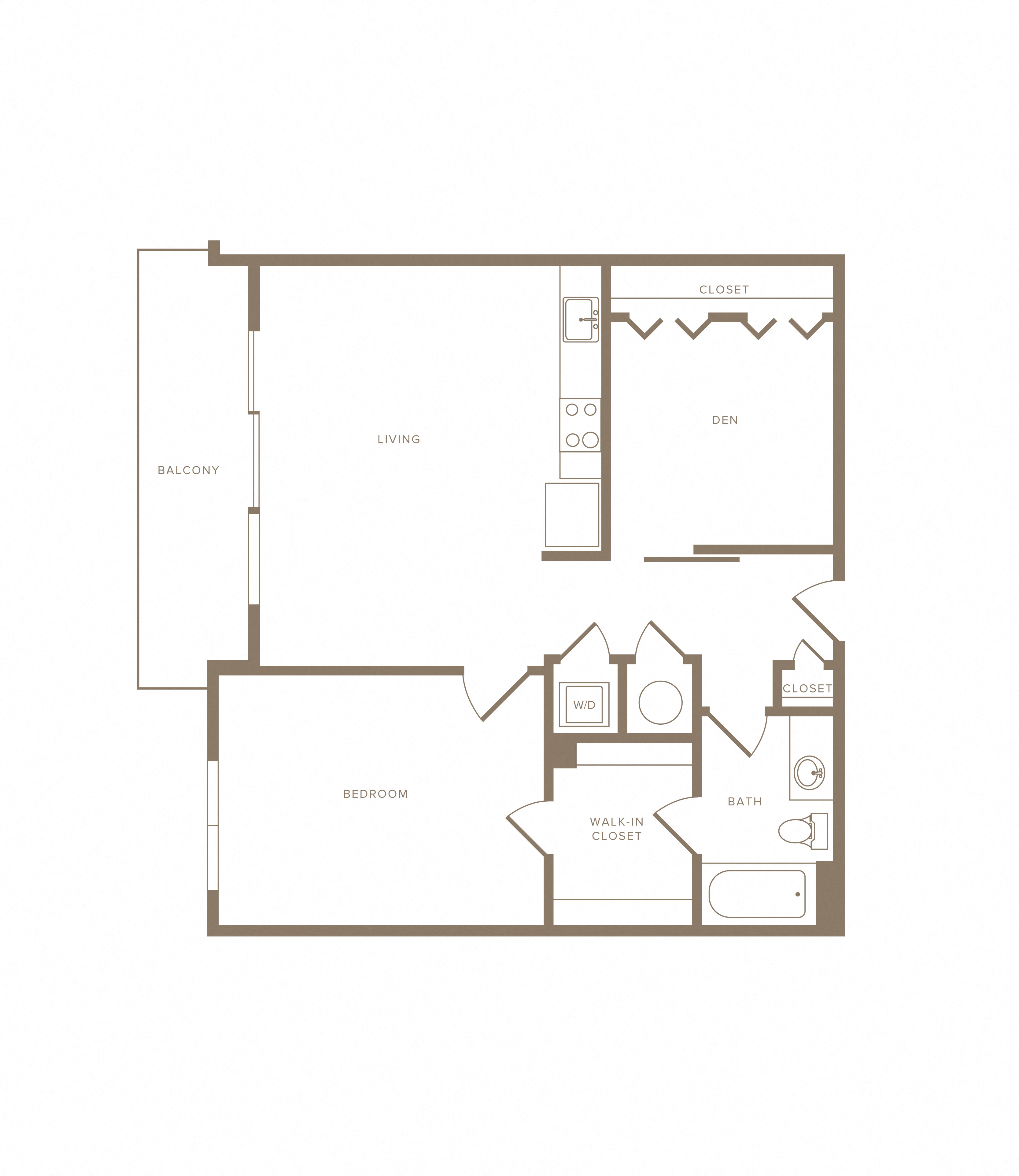 1 Bed/1 Bath Den-A09