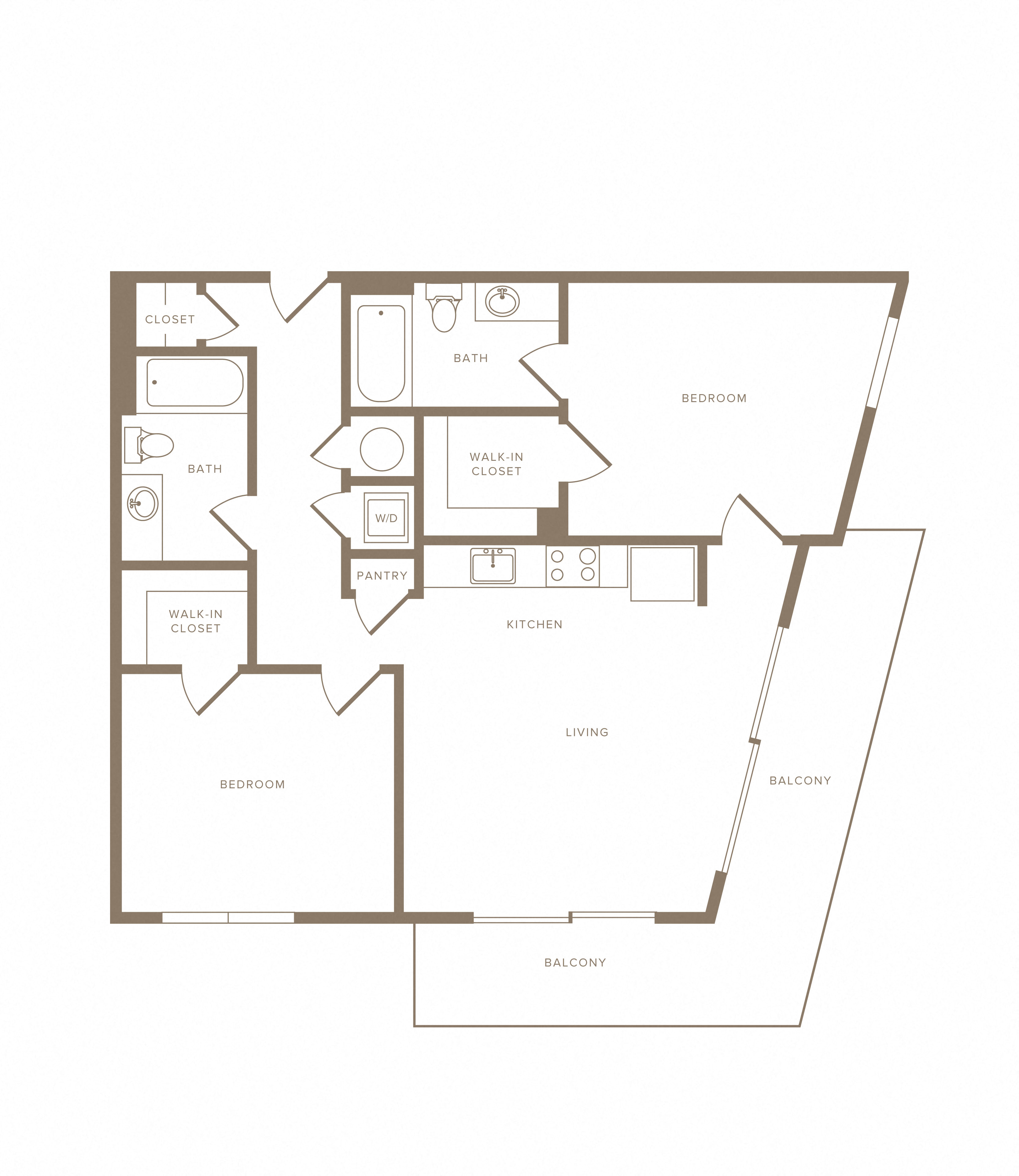2 Bed/2 Bath-B01